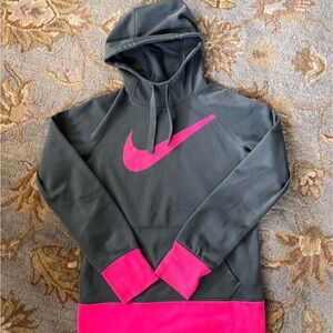 Gray and Pink Nike Hoodie
